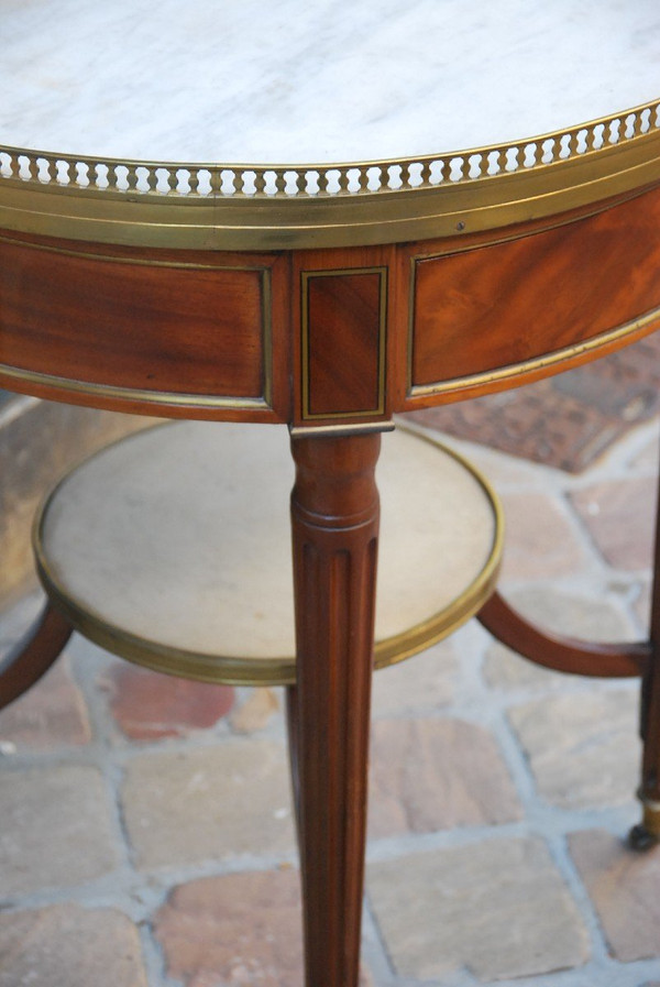 Elégante Table Bouillotte En Acajou époque Louis XVI, XVIIIe siècle