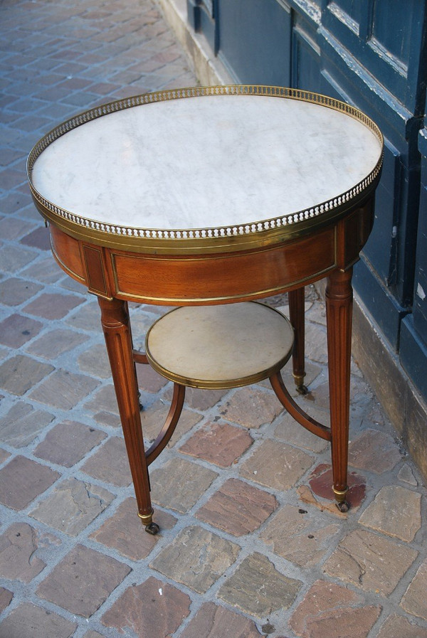 Elégante Table Bouillotte En Acajou époque Louis XVI, XVIIIe siècle