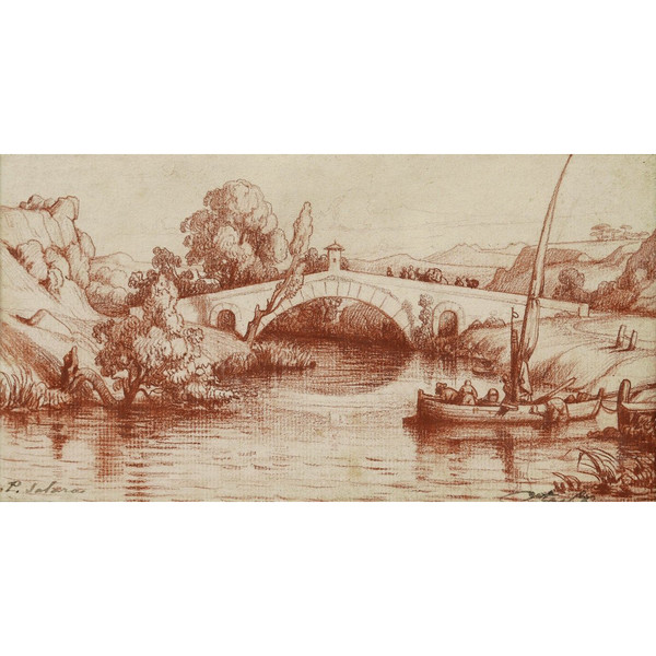 FRENCH or ITALIAN SCHOOL late 18th – early 19th century, Animated landscape