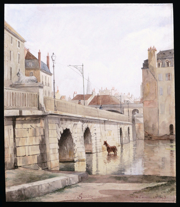 Albert SANDIER, The Hospital Bridge in Dijon