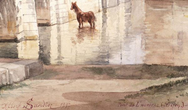 Albert SANDIER, The Hospital Bridge in Dijon