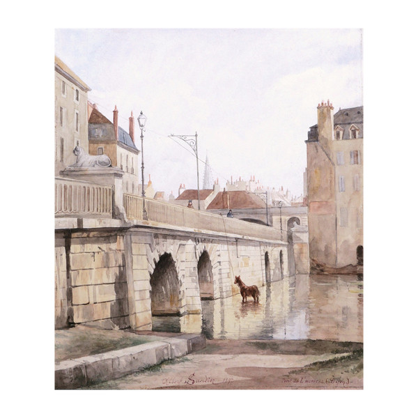 Albert SANDIER, The Hospital Bridge in Dijon