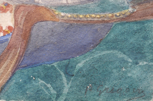 Paul GRÉGOIRE, Gemälde „Porträt von Frau Grégoire“.
