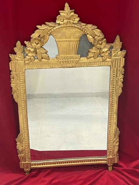 Miroir bois doré Epoque Louis XVI 