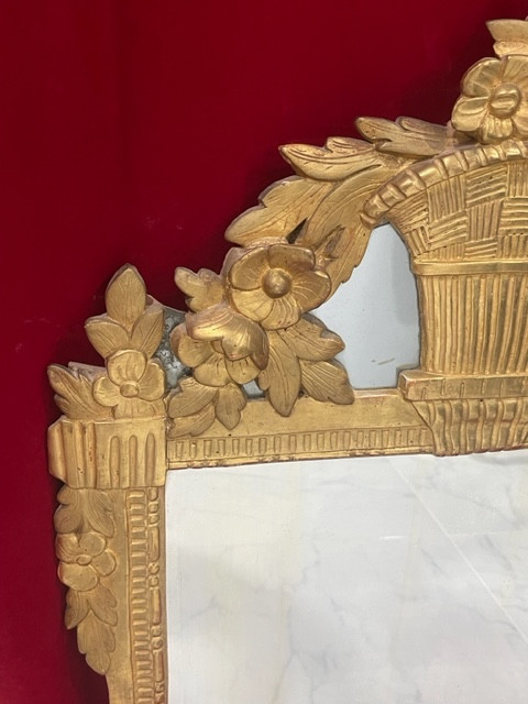 Miroir bois doré Epoque Louis XVI 