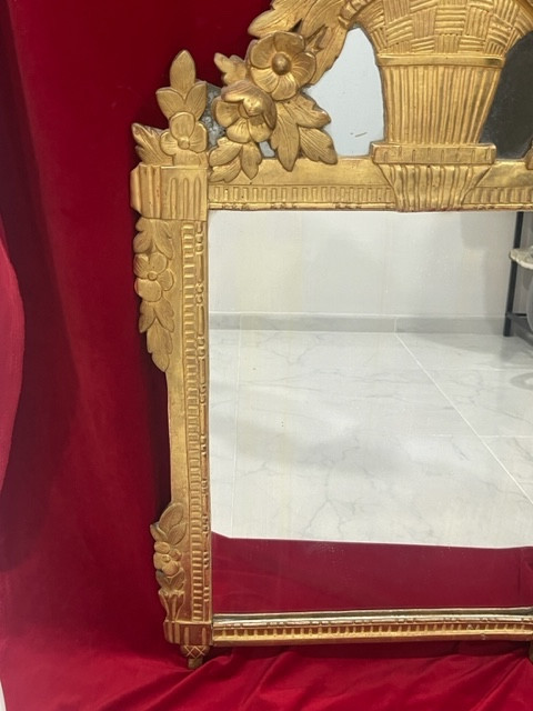 Miroir bois doré Epoque Louis XVI 