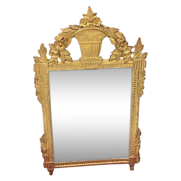 Miroir bois doré Epoque Louis XVI 
