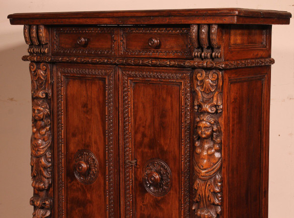 Buffet Deux Portes Italien -17° Siècle
