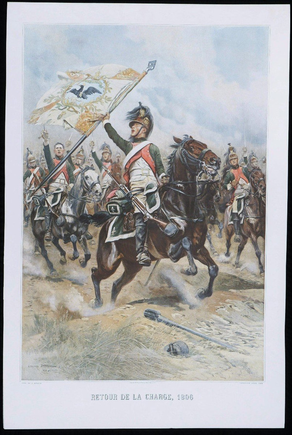 D'après Édouard DETAILLE, Retour de la charge, 1806 (grand format)