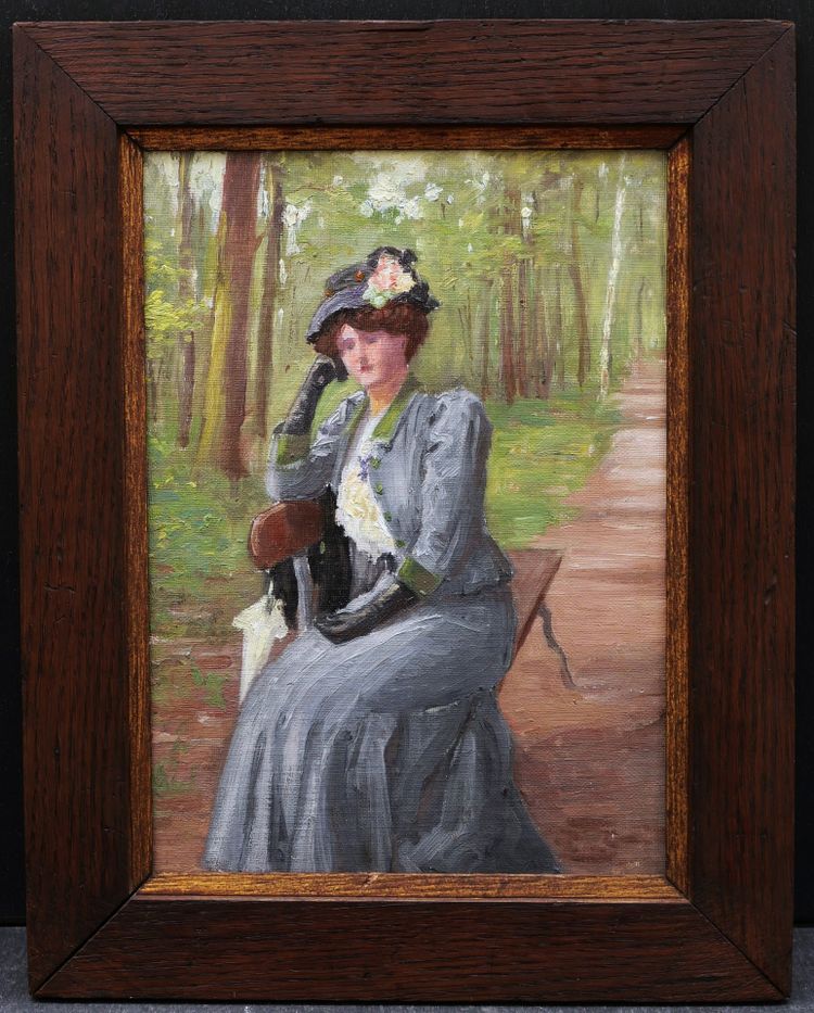 Luc LEGUEY, Woman seated on a bench