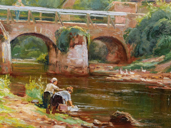 FRENCH School circa 1900, Le Pont Lovignon or Pont Fleuri in Quimperlé
