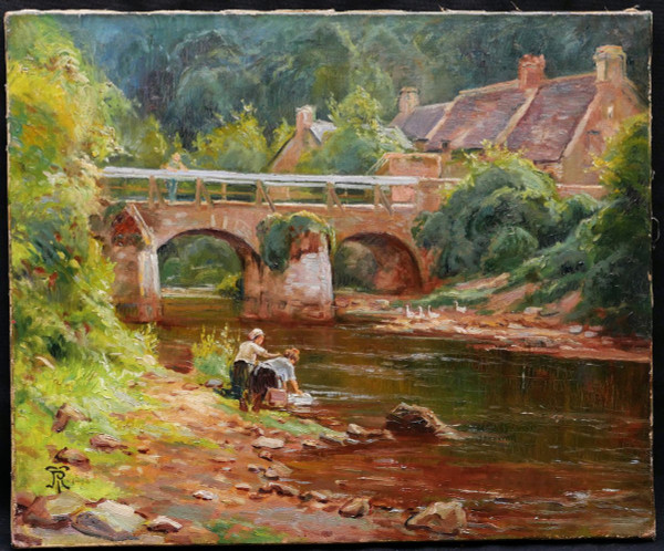 FRENCH School circa 1900, Le Pont Lovignon or Pont Fleuri in Quimperlé