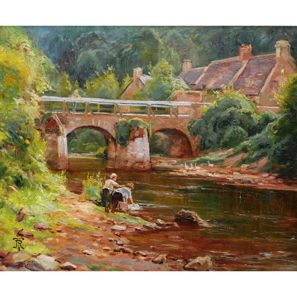 FRENCH School circa 1900, Le Pont Lovignon or Pont Fleuri in Quimperlé