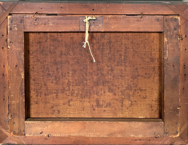 Ecole Française impressionniste  - Village De Pêcheurs, Normandie, Circa 1880. Monogrammé Ag