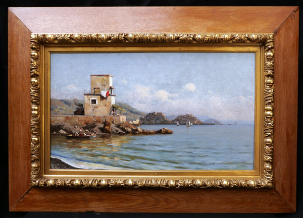 Roberto MARESCA zugeschrieben, Küstenlandschaft in Italien
