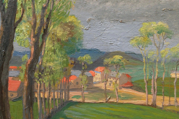 Gustave POETZSCH, Paesaggio vicino alla casa del pittore a Yssingeaux