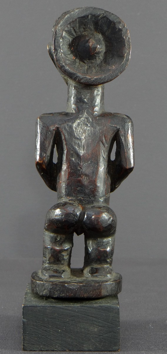 Repubblica Democratica Del Congo, Popolo Luba, Anni '60, Figura Di Antenato In Legno Intagliato.
