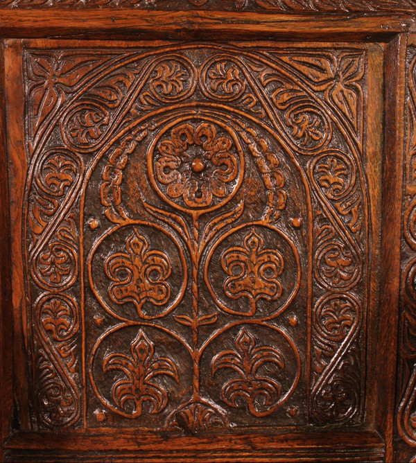 Poltrona giuntata in quercia Carlo I - Inizio XVII secolo