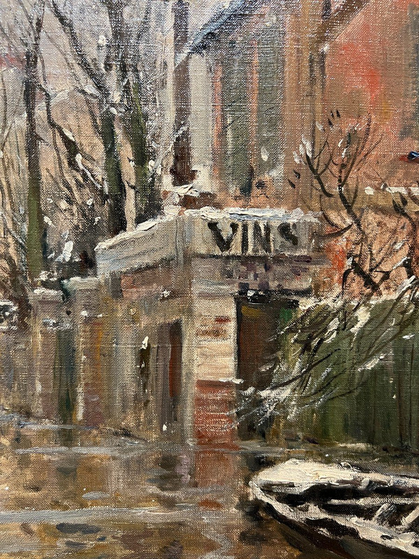 Pierre Louis Léger Vauthier (1845-1916) L'alluvione di Parigi, 1910