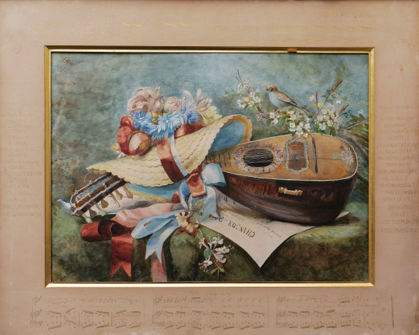 Blanche PIERRON, Nature morte musicale (Chanson du Printemps)
