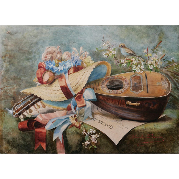 Blanche PIERRON, Nature morte musicale (Chanson du Printemps)