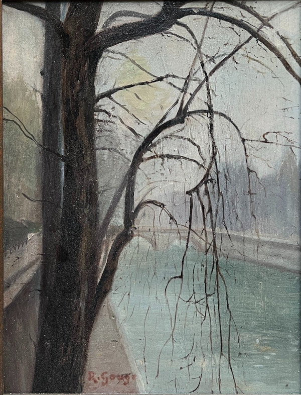 French School From The Beginning Of The 20th Century - Parisian Quays, Circa 1910 - Signed