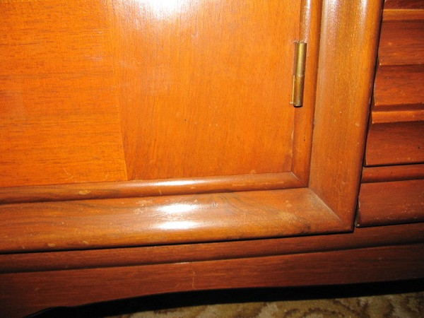 Art-Deco-Sideboard mit 3 Türen, Jagddekor