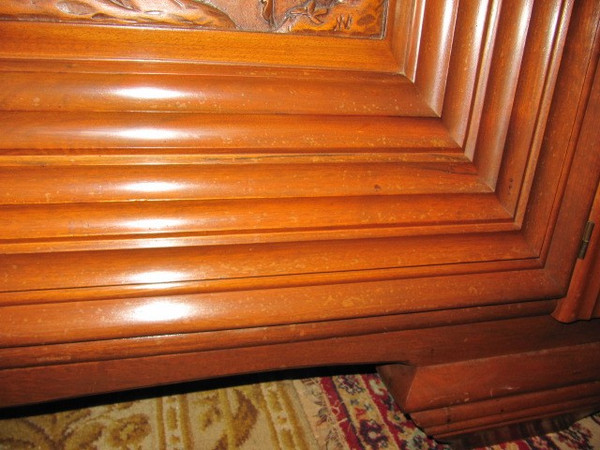 Art-Deco-Sideboard mit 3 Türen, Jagddekor
