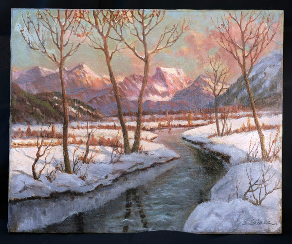 Serge SEDRAC, Winterlandschaft im Engadin, Schweiz