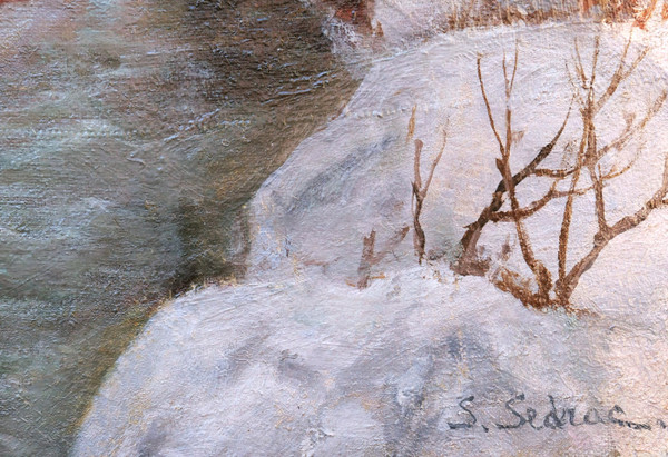 Serge SEDRAC, Winterlandschaft im Engadin, Schweiz