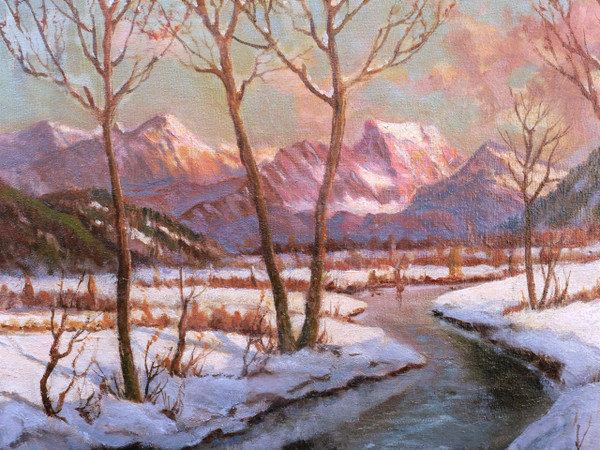 Serge SEDRAC, Winterlandschaft im Engadin, Schweiz