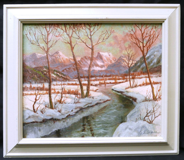 Serge SEDRAC, Winterlandschaft im Engadin, Schweiz