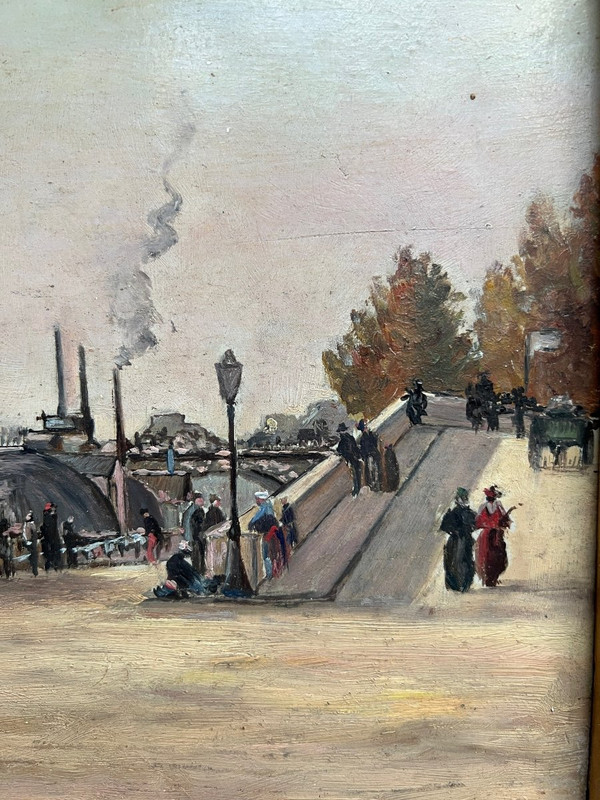 Scuola francese intorno al 1890 - Quays a Parigi