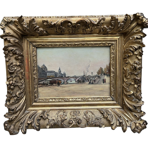 Scuola francese intorno al 1890 - Quays a Parigi