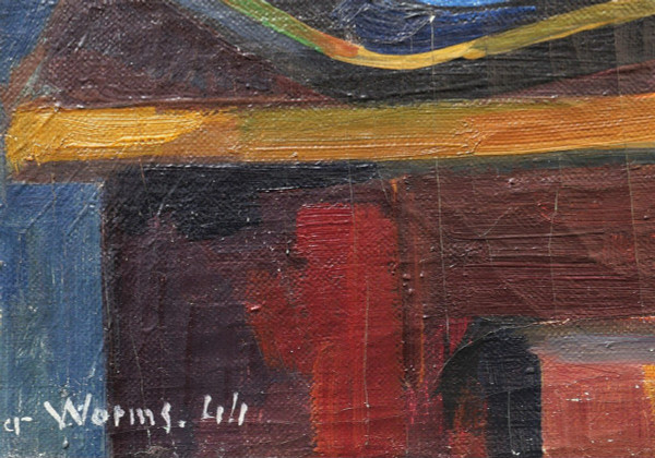 Roger WORMS, Nature morte sur une table