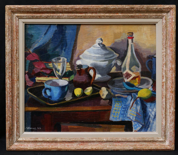 Roger WORMS, Nature morte sur une table