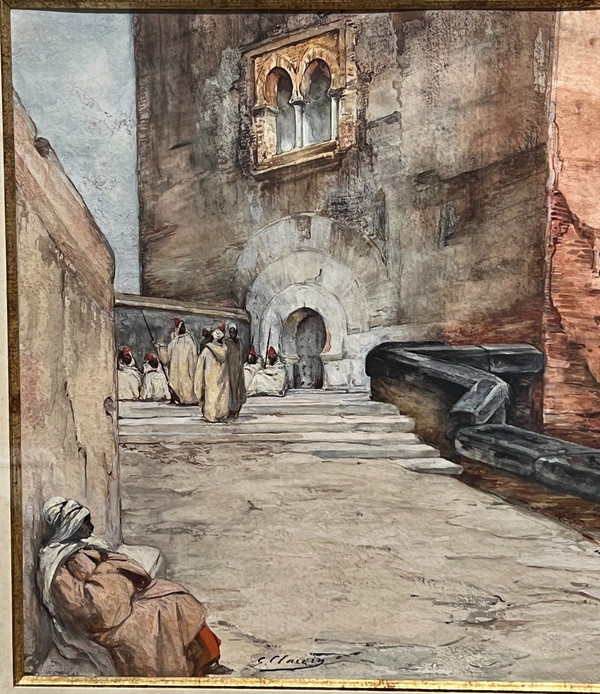Georges Clairin (1843 - 1919) - Orientalismo, Mori in città, 1870-1880 circa