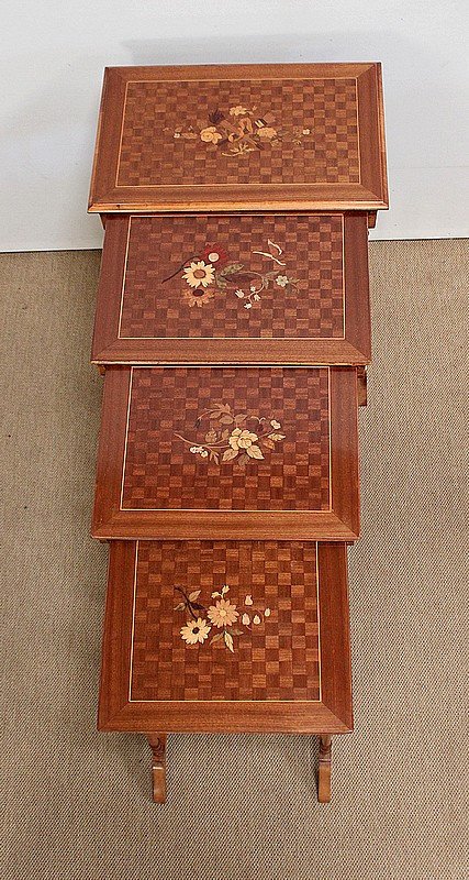  Ensemble de 4 Tables Gigognes - époque 1900 