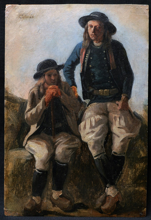 Adolphe Pierre LELEUX, Zwei junge Bretonen