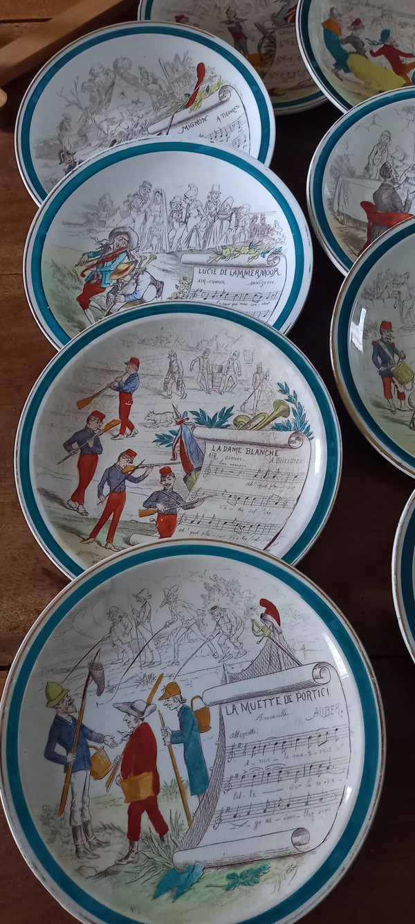 Musikplatten von Creil Montereau XIX