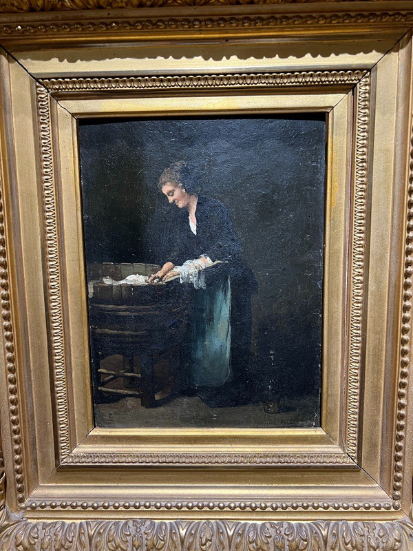 Germain Théodule Clément Ribot (1845-1893) - La Blanchisseuse, Circa 1880