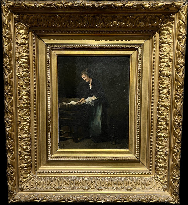 Germain Théodule Clément Ribot (1845-1893) - La Blanchisseuse, Circa 1880