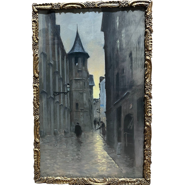 Emile Cagniart (1851-1911) - Rouen, rue Saint Romain, Circa 1900