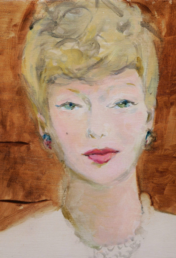 Marcel VERTÈS, Porträt einer jungen blonden Frau mit blauen Augen