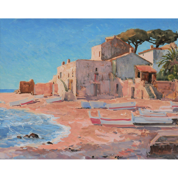 Constantin Alexandrovich WESTCHILOFF, Landschaft am Meer am Mittelmeer