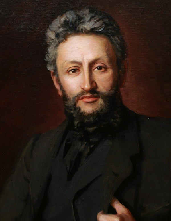 Marc ANTOINE, Portrait of a man with a beard in a black suit (large format)