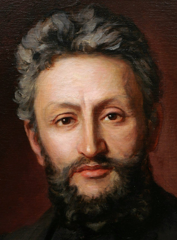 Marc ANTOINE, Portrait of a man with a beard in a black suit (large format)