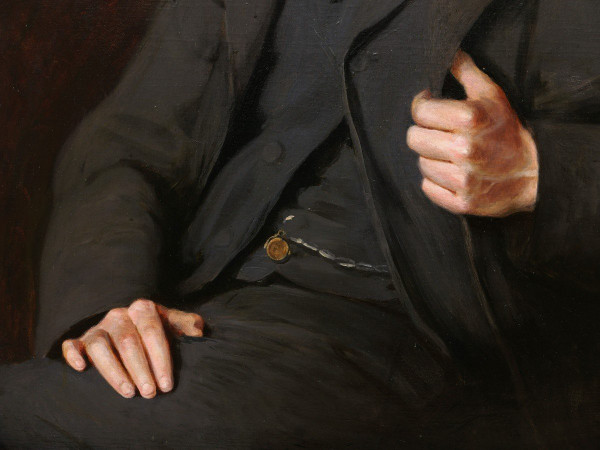 Marc ANTOINE, Portrait of a man with a beard in a black suit (large format)