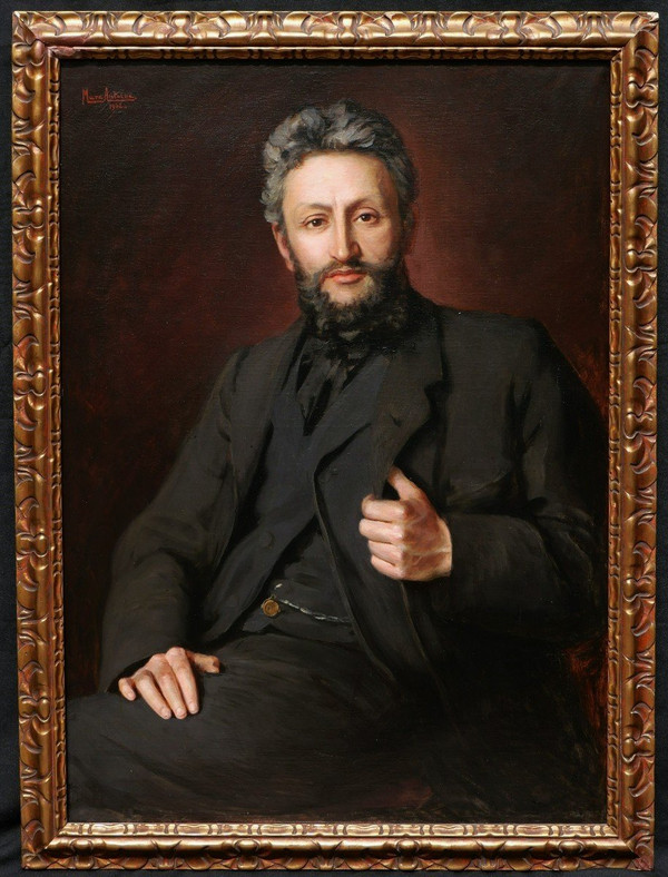 Marc ANTOINE, Portrait of a man with a beard in a black suit (large format)