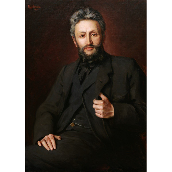 Marc ANTOINE, Portrait of a man with a beard in a black suit (large format)